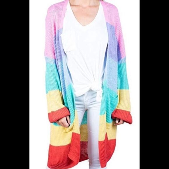 ✨ Main Strip Rainbow Caridgan Sweater ✨ - Picture 4 of 13